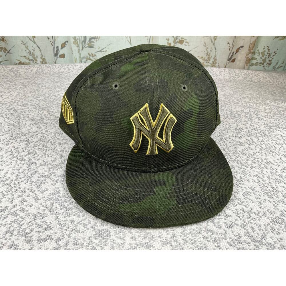 New York Yankees New Era 59FIFTY Hat 7 3/4 Camo Gold Armed Forces Day Fitted